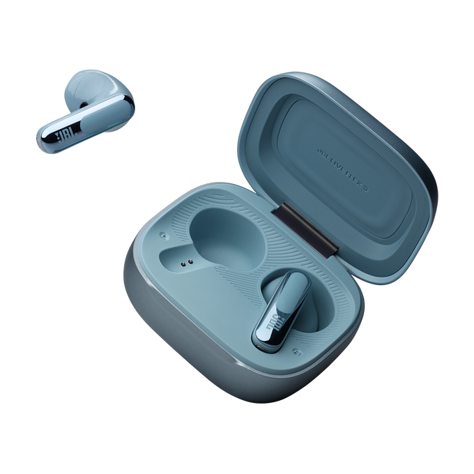 JBL Live Flex 3 - Blue - True wireless noise-cancelling open-stick earbuds - Detailshot 7 image number null